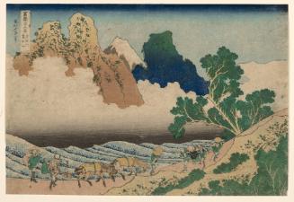 Fuji from the Minobu River (Minobu-gawa ura Fuji), from the series Thirty-six Views of Mount Fuji