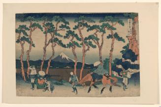Hodogaya on the Tokaido (Tōkaidō Hodogaya), from the series Thirty-six Views of Mount Fuji