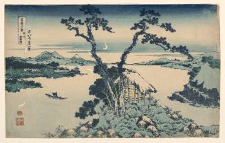 Lake Suwa in Shinano Province (Shinshū Suwa-ko), from the series Thirty-six Views of Mount Fuji