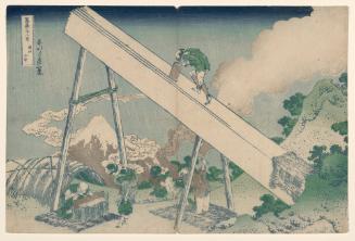 Mount Fuji from the mountains of Tōtōmi (Tōtōmi sanchū), from the series Thirty-six Views of Mount Fuji