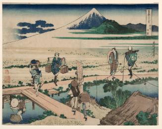 Nakahara in Sagami Province (Sōshū Nakahara), from the series Thirty-six Views of Mount Fuji