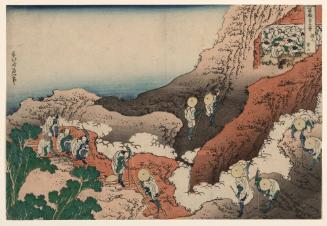People Climbing the Mountain (Shojin tozan), from the series Thirty-six Views of Mount Fuji
