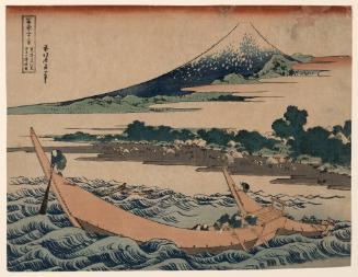 Shore of Tago Bay Ejiri at Tōkaidō (Tōkaidō Ejiri tago-no-uraryakuzu), from the series Thirty-six Views of Mount Fuji