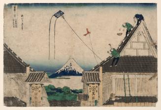 The Mitsui Shop at Suruga-cho in Edo (Edo Surugachō Mitsui-mise ryakuzu), from the series Thirty-six Views of Mount Fuji