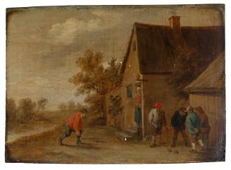 Peasants Playing at Bowles