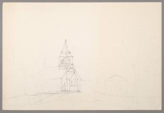 Landscape with church (unfinished)