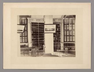 Interior of Lawrence Hall Library with Sermon Books