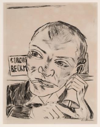 Self-portrait as a Circus Barker (from "Der Jahrmarkt"