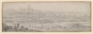 Landscape with Cattle and Buildings