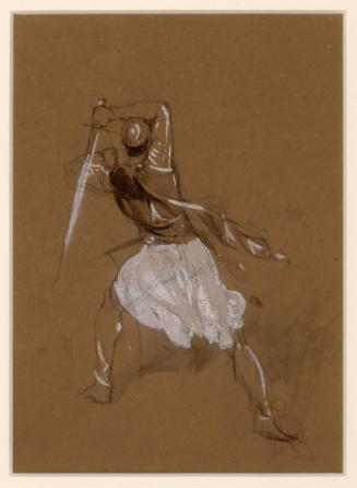 Man with raised sword