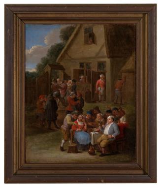 Exterior of an Inn with Peasants at a Table