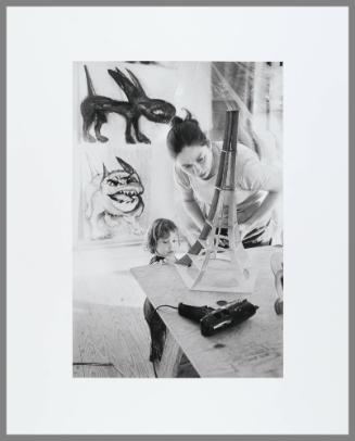 Eve in the studio, East 3rd Street, New York City, 1984