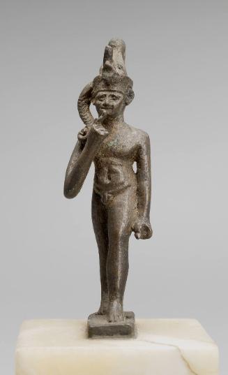Statuette of Harpokrates, Standing with Double Crown