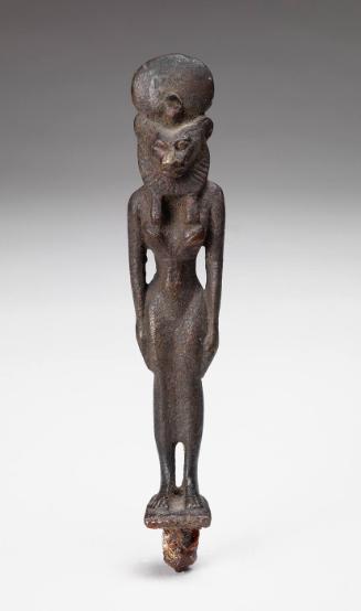 Statuette of Sekhmet, Standing with Solar Crown