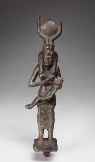 Statuette of Isis Nursing Infant Horus (Harpokrates)