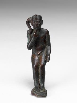 Statuette of Harpokrates, Seated with Sidelock
